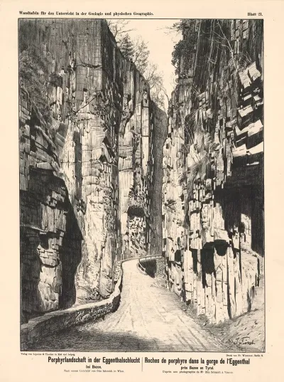 Porphyrlandschaft In Der Eggenthalschlucht Bei Bozen