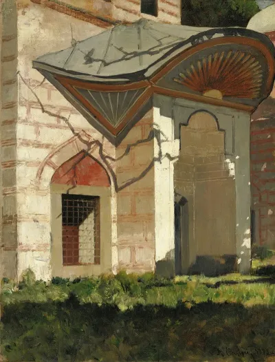 Porta Del Turbe Con Sole Raggiante Dipinto