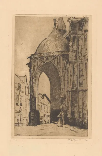 Portaal Van De Grote Of Sint Stevenskerk In Nijmegen