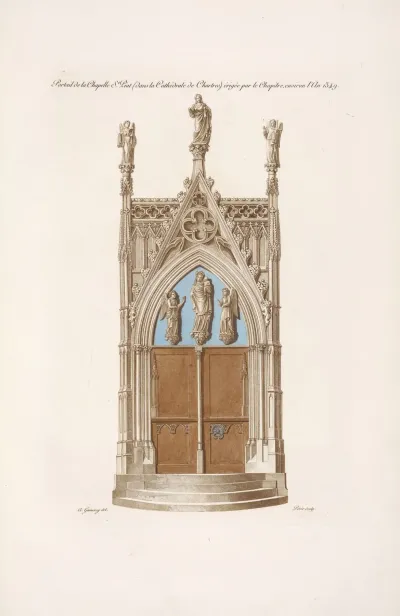 Portail De La Chapelle St Piat Dans La Cathedrale De Chartres Erigee Par Le Chapitre Environ Lan 1349