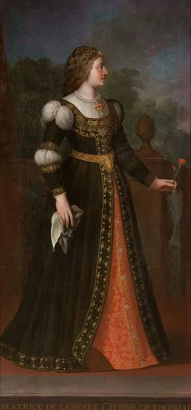 Portait Of Beatrice Of Ginevra Wife Of Tomaso I