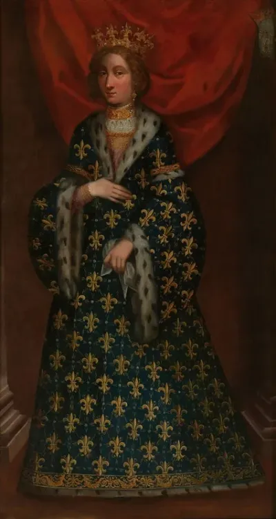 Portait Of Bona Of Berry Wife Of Amedeo Vii