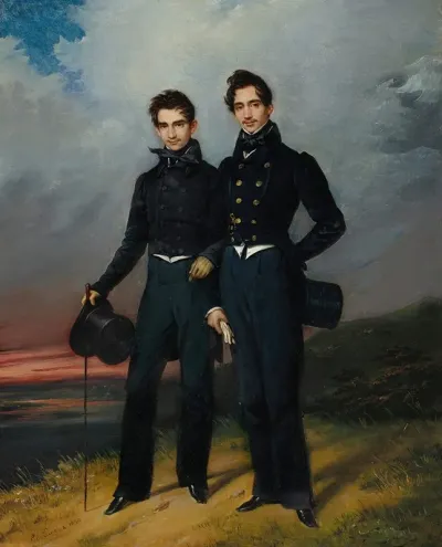 Portait Of Two Young Men