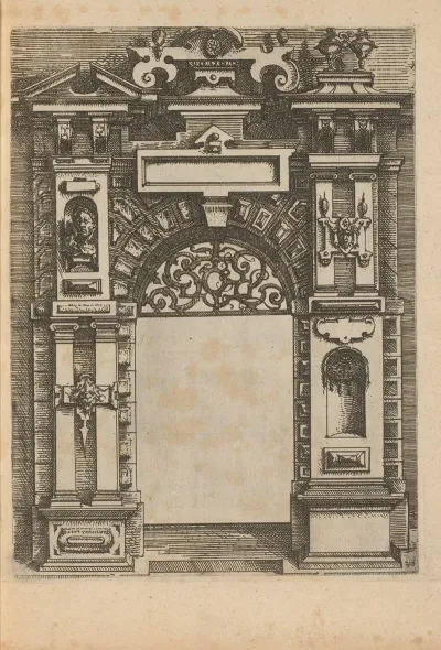 Portal With Different Ornaments Niches And Mascarons On The Left And Right