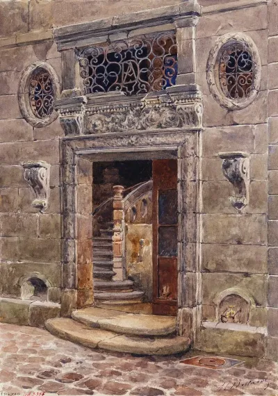 Porte De Lescalier Principal Dune Maison Sise 27 Rue Du Jour