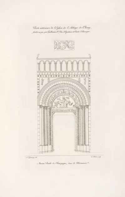Porte Interieure De Leglise De Labbaye De Cluny Fondee En 910 Par Guillaume Ier Duc Daquitaine Et Comte Dauvergne
