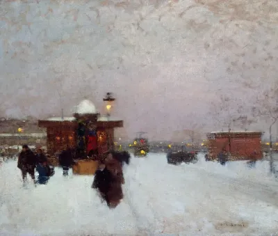 Porte Maillot Effet De Neige La Nuit