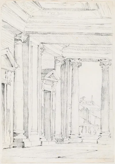 Portico Of The Palazzo Nuovoon The Campidoglio