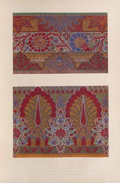 Portions Of Shawls Exhibited By Roxburch Co Of Paisley
