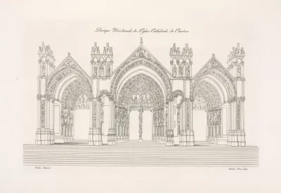 Portique Meridionale De Leglise Cathedrale De Chartres