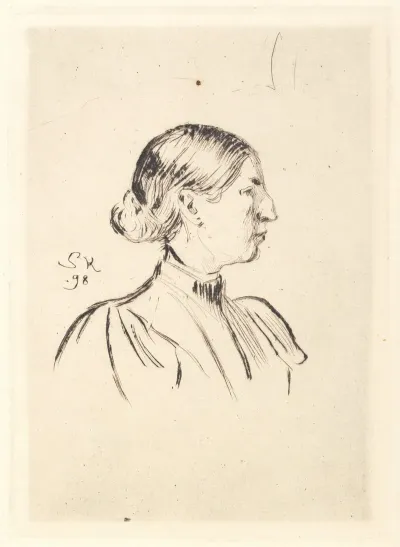 Portraet Af Anna Ancher Profil