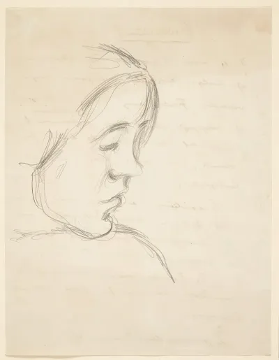 Portraet Af Bodil Kunstneren Soster