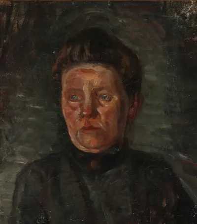 Portraet Af En Kvinde I Sort