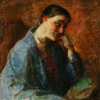 Portraet Af Kunstnerens Hustru Esther Paulsen