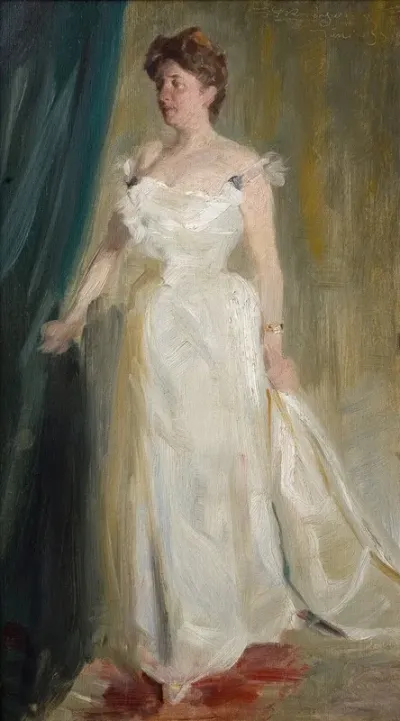 Portraet Af Lensgrevinde Lillie Suzanne Raben Levetzau