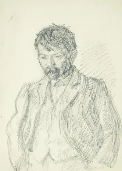 Portraet Af Maleren Jens Birkholm Halvfigur
