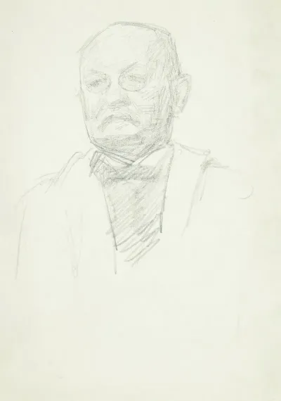 Portraet Af Maleren Kristian Zahrtman Brystbillede