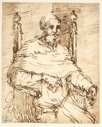 Portraet Af Pave Julius Ii Efter Raphael