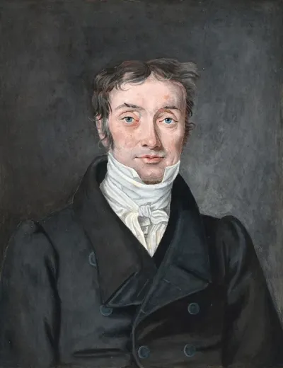 Portraet Af Skolelaerer Hans Jensen Visby 1777 1870 Fra Aagerup Ramlose Sogn
