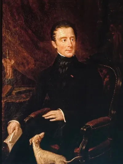 Portrait Dalphonse De Lamartine 1790 1869 Poete Et Homme Politique