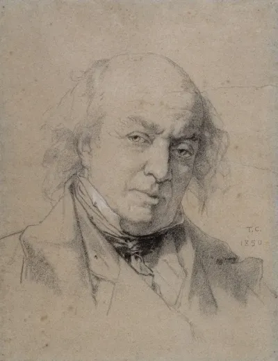 Portrait De Beranger Pierre Jean 1780 1857 A 70 Ans