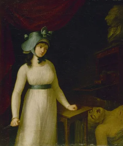 Portrait De Charlotte Corday 1768 1793 Au Moment Ou Elle Vient Dassassiner Marat