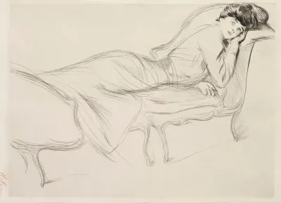 Portrait De Femme Alanguie