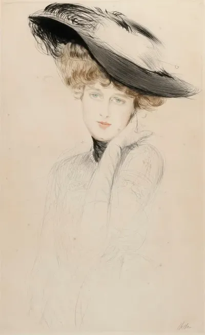 Portrait De Femme Au Chapeau