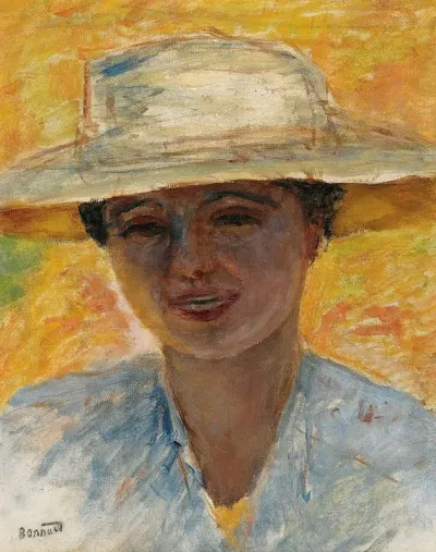 Portrait De Femme Au Grand Chapeau