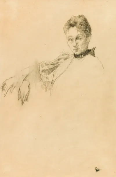 Portrait De Femme Avec Etude De Positionnement De Bras Droit