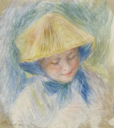 Portrait De Femme En Chapeau De Paille Madame Clapisson
