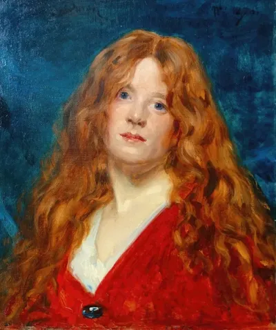 Portrait De Femme Rousse 1876