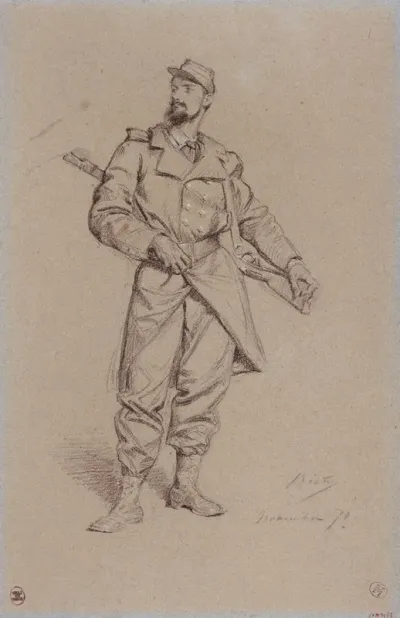 Portrait De G Clairin Artiste Peintre Pendant Le Siege De Paris