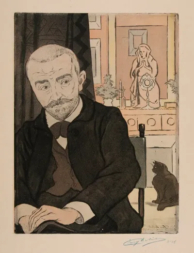Portrait De Huysmans Joris Karl Huysmans