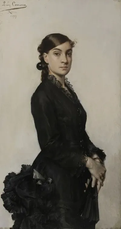 Portrait De Jacqueline Comerre Paton En Robe Noire