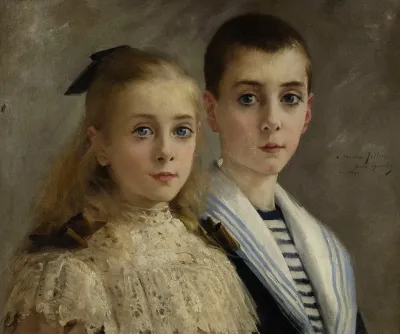 Portrait De Jean Et Jeanne Les Enfants Du Professeur Joffroy