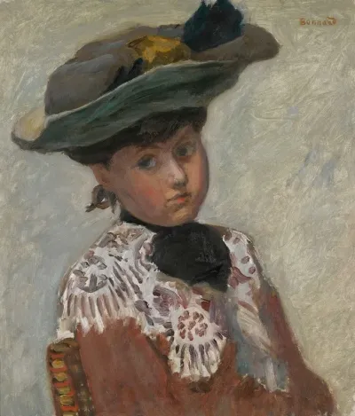 Portrait De Jeune Femme Or Le Chapeau