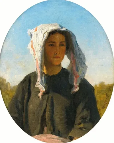 Portrait De Jeune Paysanne Bordelaise