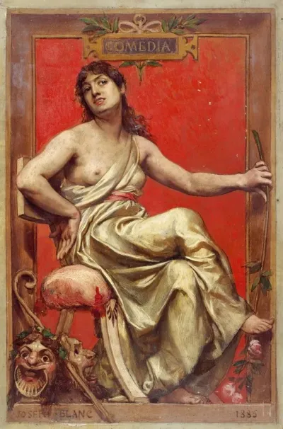 Portrait De Julia Bartet 1854 1941 En Allegorie De La Comedie