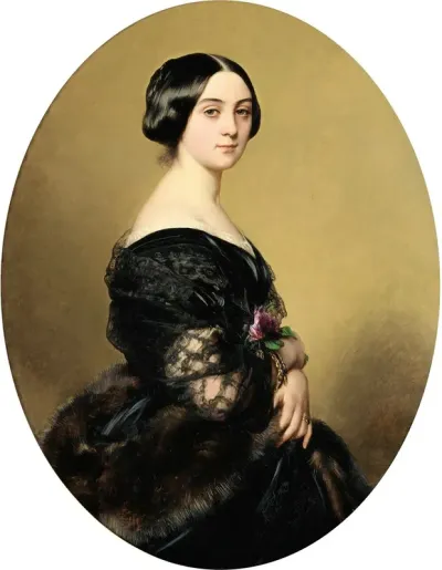Portrait De La Baronne Henri Hottinguer Nee Caroline Delessert