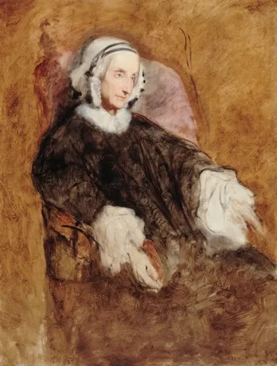 Portrait De La Reine Marie Amelie En Deuil