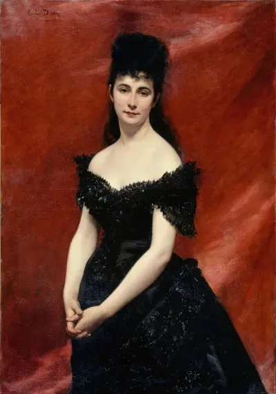 Portrait De Leonie Dufresne Baronne Le Vavasseur Puis Marquise De Vaucouleurs De Lanjamet