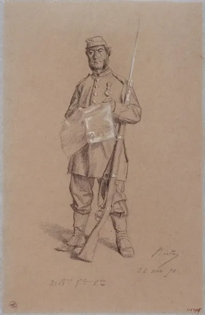 Portrait De M Goumy Pendant Le Siege De Paris