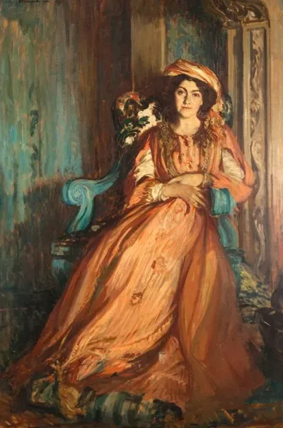 Portrait De Mabel Dodge A La Villa Curonia