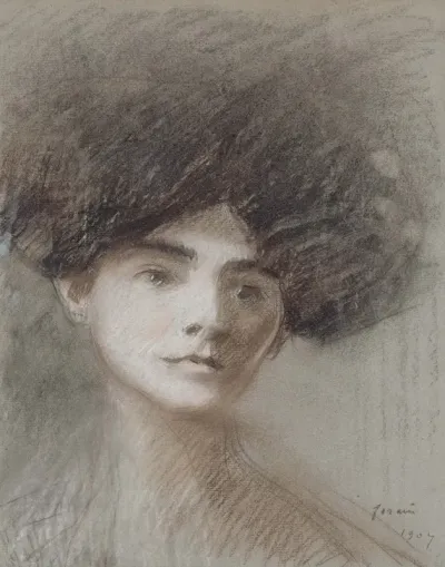 Portrait De Madame Henri De Regnier Nee Marie De Heredia