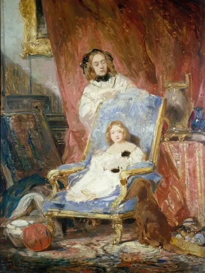 Portrait De Madame Isabey Et De Sa Fille