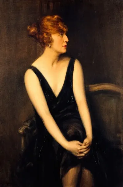Portrait De Madame Yves Busser Nee Christiane Alexandre