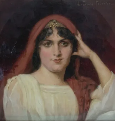 Portrait De Madeleine Roch 1885 1930 Societaire De La Comedie Francaise Dans Le Role De Sabine Dans Horace