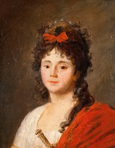 Portrait De Mademoiselle Maillard Marie Therese Davoux 1766 1818 Dite Chanteuse A Lopera
