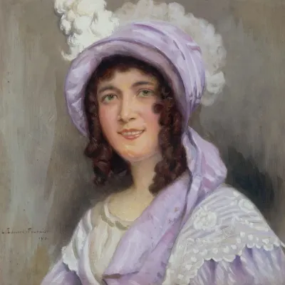 Portrait De Mademoiselle Maille Societaire De La Comedie Francaise Dans Le Role De Mme De Lancy Dans Antony